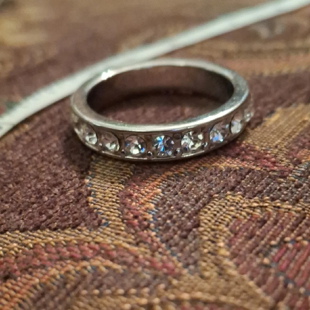Silver Ring with Clear Stones